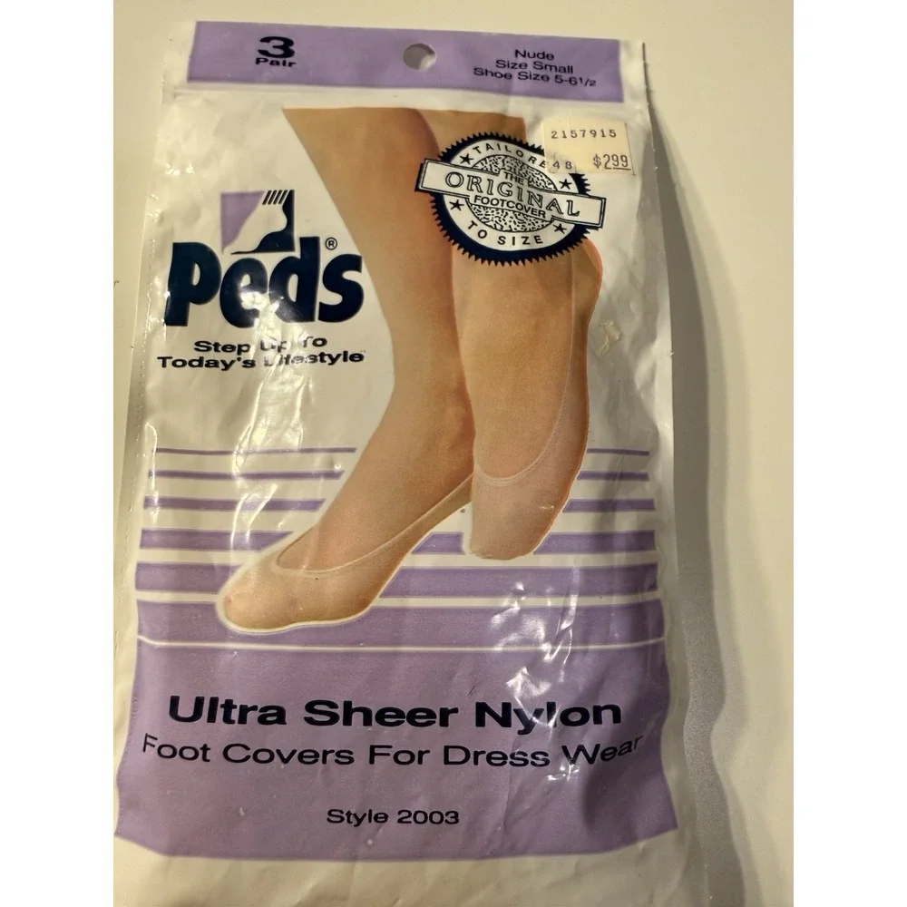 New Vintage Peds Foot Covers Size 5-6 1/2 Womens Set Of 3 NWT